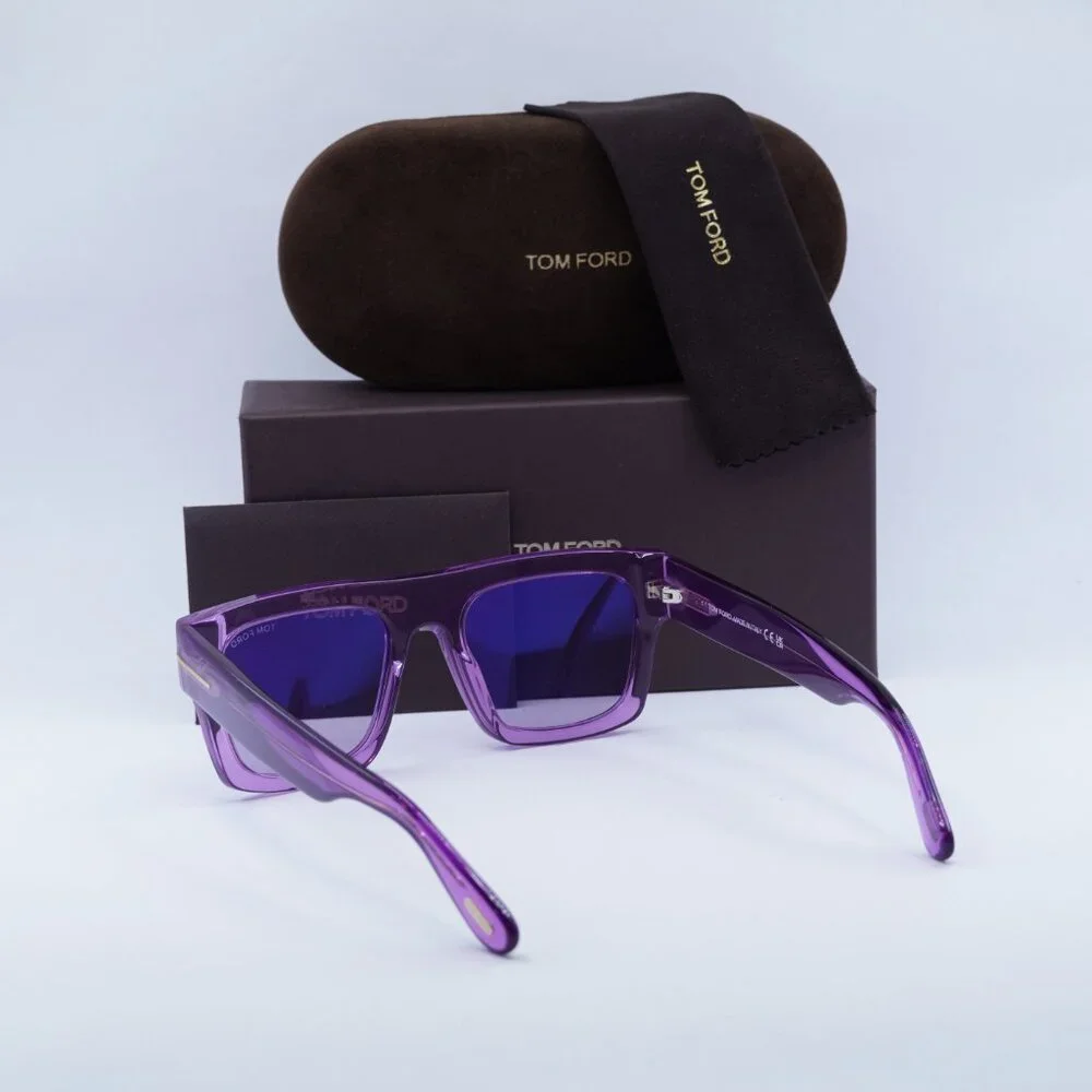 Tom Ford FT0711 81Y Fausto Square Sunglasses - Violet
